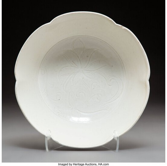 78155: A Chinese Lobed Ding Ware Bowl, Northern Song Dy
