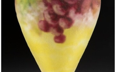 79055: Pairpoint Ambero Reverse Painted Glass Vase, lat