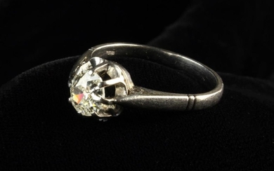 A 1.05 Carat Solitaire Diamond Ring on an open claw setting.