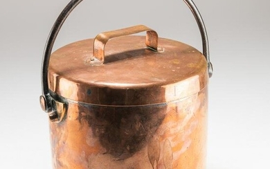 A 19TH CENTURY COPPER PAIL AND COVER