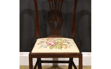A 19th century mahogany Chippendale design child’s chair, pi...