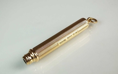 A 9ct gold retractable pencil by Sampson Mordan & Co