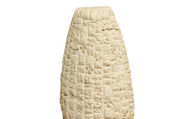 A Babylonian clay dedicatory cuneiform cone