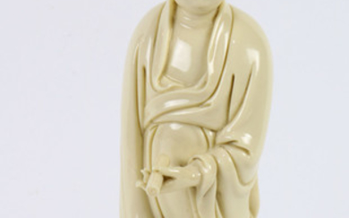 A Chinese Dehua porcelain figure of a young scholar