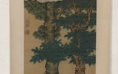 A Chinese Ink Painting Hanging Scroll By Su HanChen