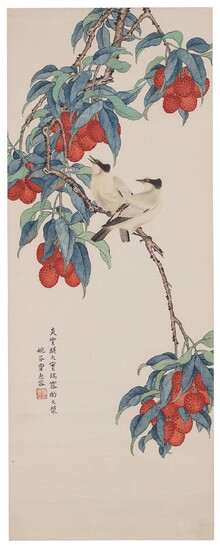 A Chinese Scroll painting, mid 20th Century. Wan Fen/Zheng Huirong 曾惠容.