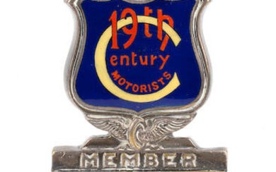 A Circle of 19th Century Motorists members enamel badge, 1920s
