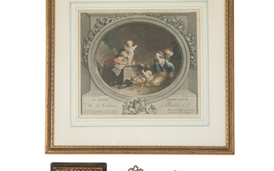 A GROUP OF FIVE VINTAGE DRAWINGS AND PRINTS, XIX CENTURY