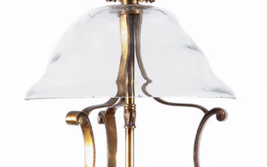 A George III bronze and glass lantern 90 x...