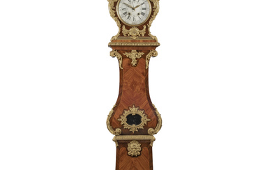A LOUIS XV ORMOLU-MOUNTED KINGWOOD AND TULIPWOOD REGULATEUR DE PARQUET MID-18TH CENTURY, THE MOVEMENT BY ANDRE FURET
