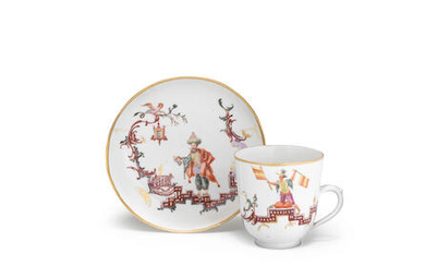 A Le Nove, Pasquale Antonibon manufactury, porcelain cup and saucer, circa 1765-1770