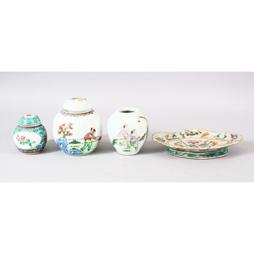 A MIXED LOT OF 4 CHINESE PORCELAIN ITEMS - comprising a smal...