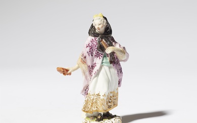 A Meissen porcelain figure of a London courtesan