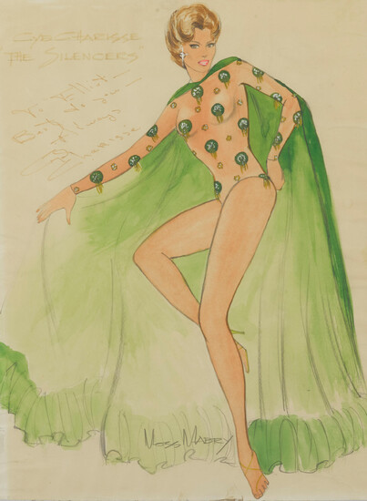 A Moss Mabry costume design for Cyd Charisse