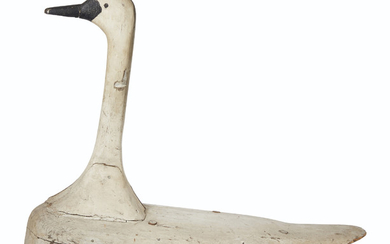 A PAINT-DECORATED SWAN DECOY, POSSIBLY SOUTHERN, EARLY 20TH CENTURY
