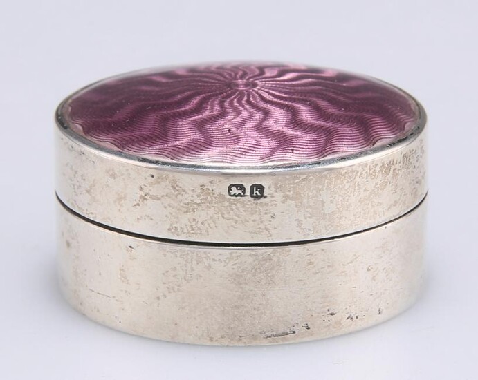 AN EDWARDIAN SILVER AND ENAMEL BOX, by James