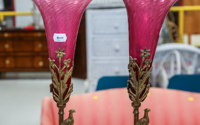 A Pair of American Classical Garniture Vases