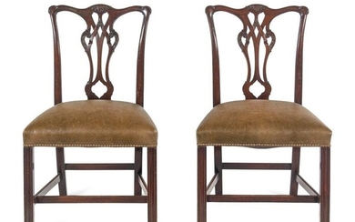 A Pair of George III Style Mahogany Side Chairs