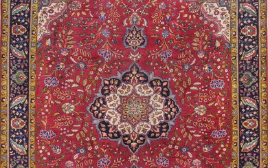 A Persian Hand Knotted Tabriz Carpet, 385 X 295