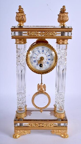 A RARE EARLY 20TH CENTURY FRENCH CUT CRYSTAL AND ORMOLU