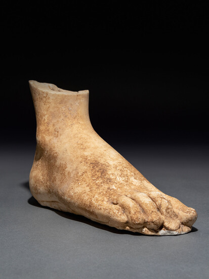 A Roman Marble Right Foot From a Statue