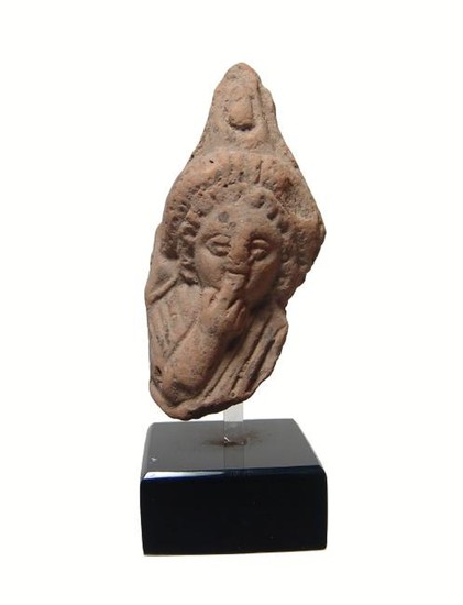 A Romano-Egyptian terracotta head of Harpokrates