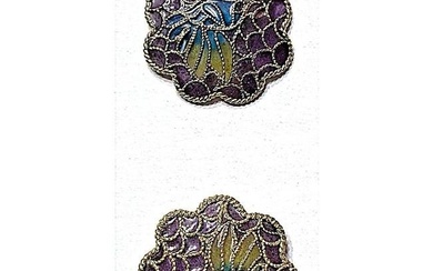 A SMALL CARD OF DIVISION THREE ENAMEL BUTTONS