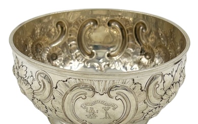 A SMALL LATE VICTORIAN SILVER ROSE BOWL, LONDON, RETAILED...