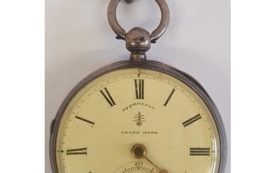 A Victorian Silver Cased Pocket Watch in running order, Hall...