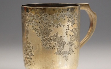 A Victorian silver christening mug, Walker and Hall, Sheffie...
