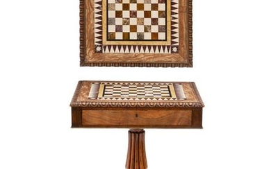 A William IV specimen marble games table, Gillows