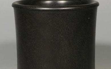 A XIAOYE ZITAN WOOD CARVED SIMPLE BRUSH POT