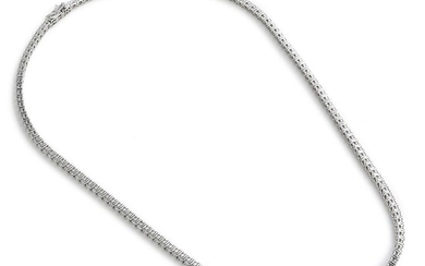 SOLD. A diamond necklace set with numerous brilliant-cut diamonds weighing a total of app. 10.91 ct., mounted in 18k white gold. D-E/IF-VVS. H&A. – Bruun Rasmussen Auctioneers of Fine Art