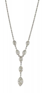 A diamond pendant necklace, composed of four...