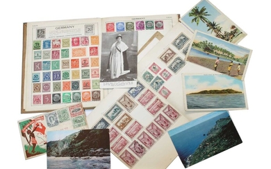 A folder of stamps from Fiji