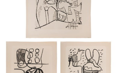 A group of three prints from Unité, 1963-65,Le Corbusier