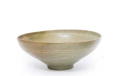 A large Korean inlaid-celadon bowl Goryeo dynasty, 13th century The interior with...