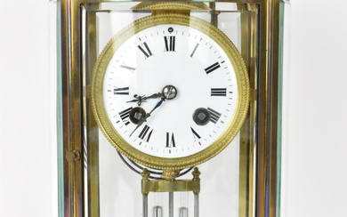 A late 19th/early 20th century French mantle clock, having...
