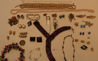 A lot of costume jewelry.