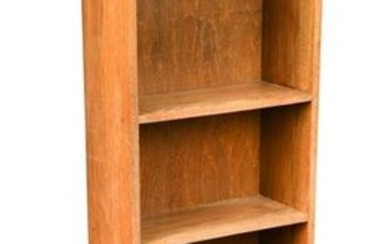 A narrow Heal's oak bookcase