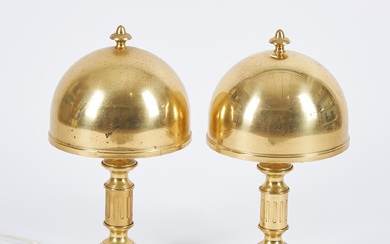 A pair of brass table lamps, GMA, Sweden, later half of the 20th century.