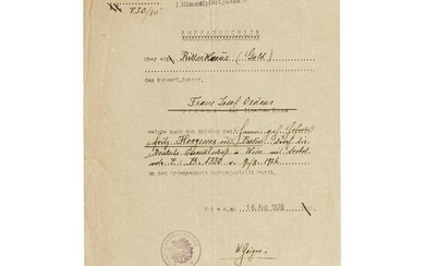 A receipt for the return of a Knight's Cross of the