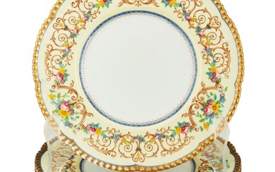 A set of Royal Cauldon porcelain dinner plates