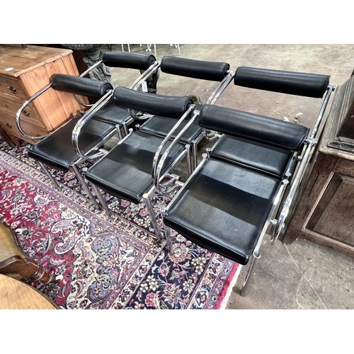 A set of six Italian post modern dining chairs, width 54cm, ...
