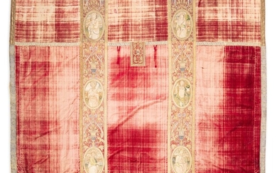 A velvet and silk italian embroidery panel, 16th century | Broderie en velours et soie, travail italien du XVIème siècle