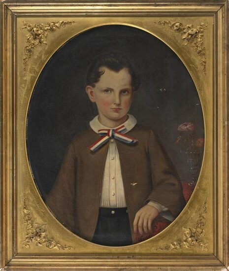 AMERICAN SCHOOL Mid-19th Century Portrait of Carrie
