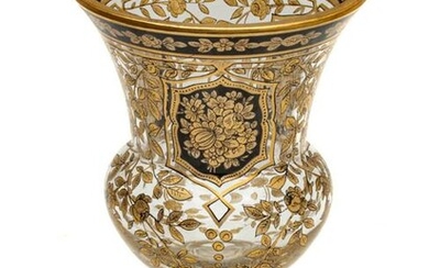 AN ANTIQUE ART GLASS VASE BY MOSER. LATE 19TH C.