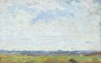 ARTURO TOSI (1871-1956) Prato verde con cielo