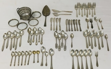 ASSORTED STERLING SILVER FLATWARE, ETC.
