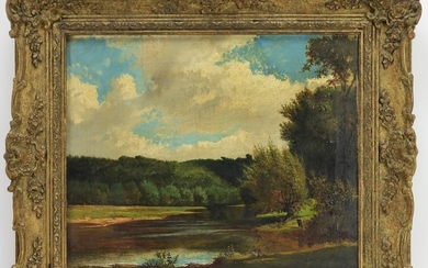 Aft. George Barret Sr. River Landscape Painting